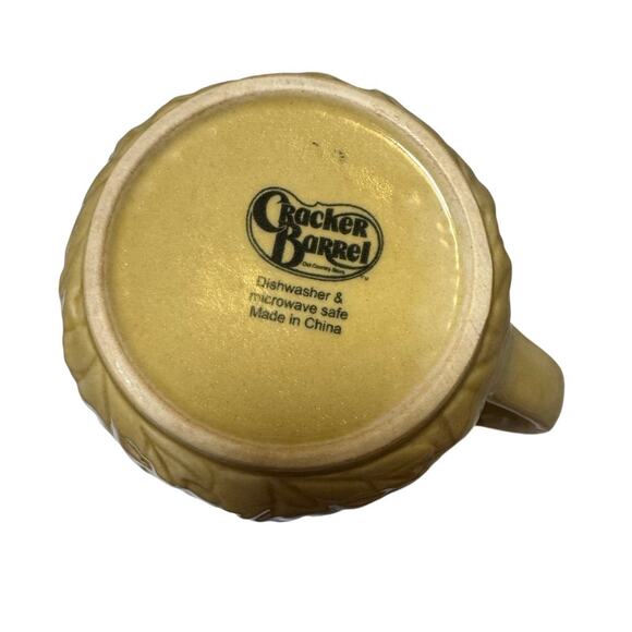 Cracker Barrel Earthen Ware "NANA" Mug; Heavy & Solid; Yellow/Cream; 18 OZ - Picture 4 of 9